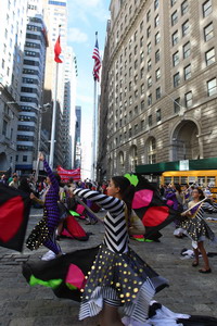 The Marching band and Dancers of Tottenville High School performed during the flag-raising ceremony